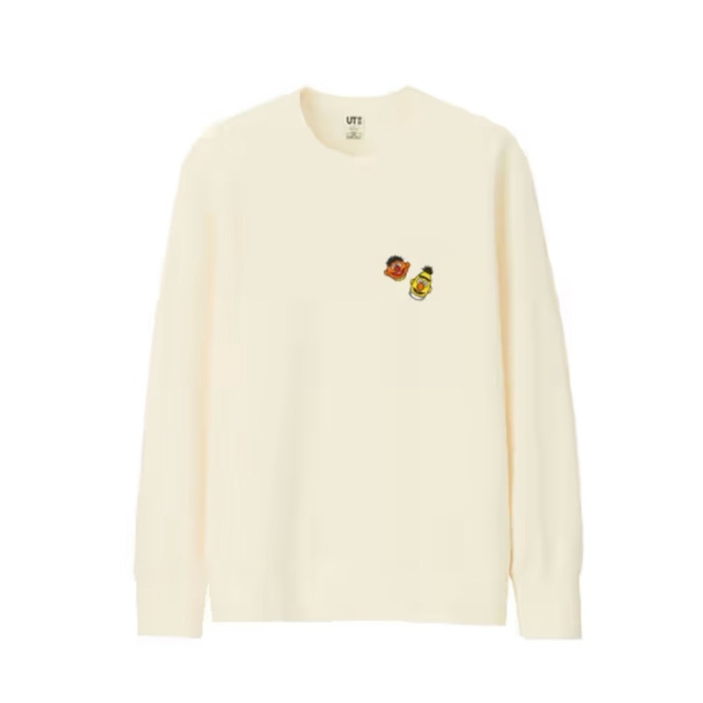 UNIQLO ✨ KAWS x ‘Sesame Street’ x Uniqlo UT Cream Sweater Women’s size small EUC